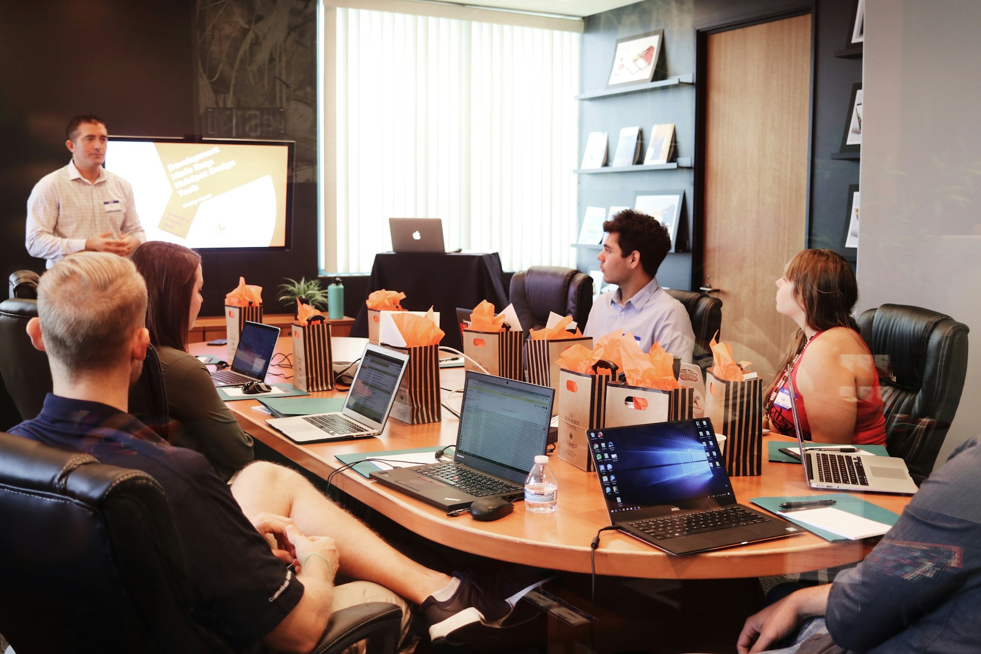 Professional team collaborating on strategy
